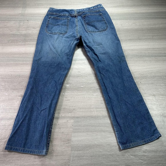 VINTAGE Guess Jeans Womens 32 Blue USA American Tradition Zip Pocket 90s - Picture 2 of 14